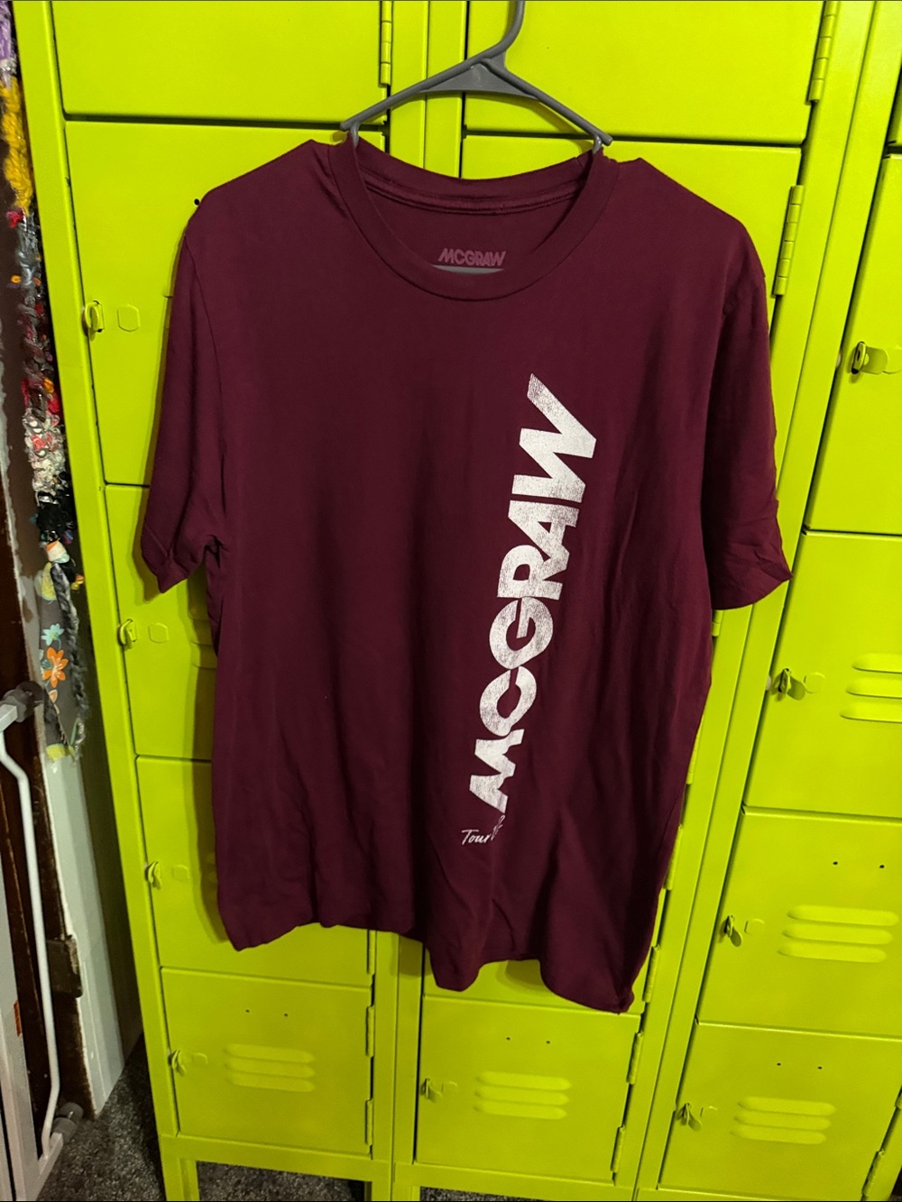 Tim McGraw Men's Short Sleeve Crewneck Tee in Deep Wine
